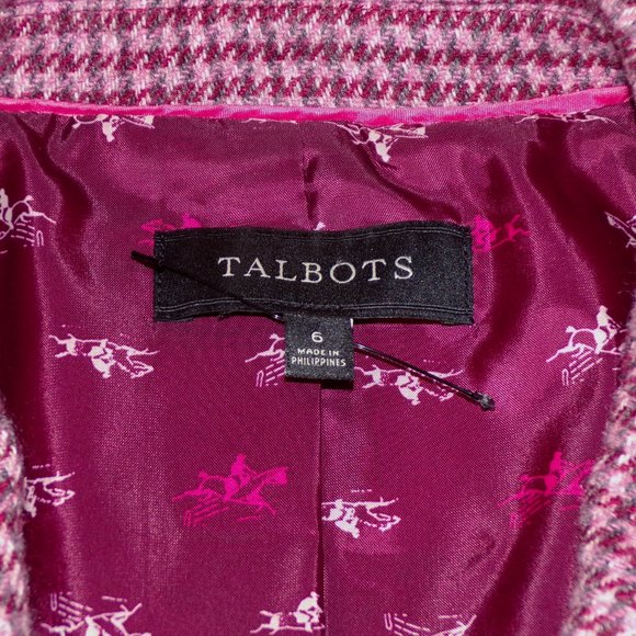 NWOT Talbots Shetland Wool Houdstooth Blazer - Picture 9 of 9